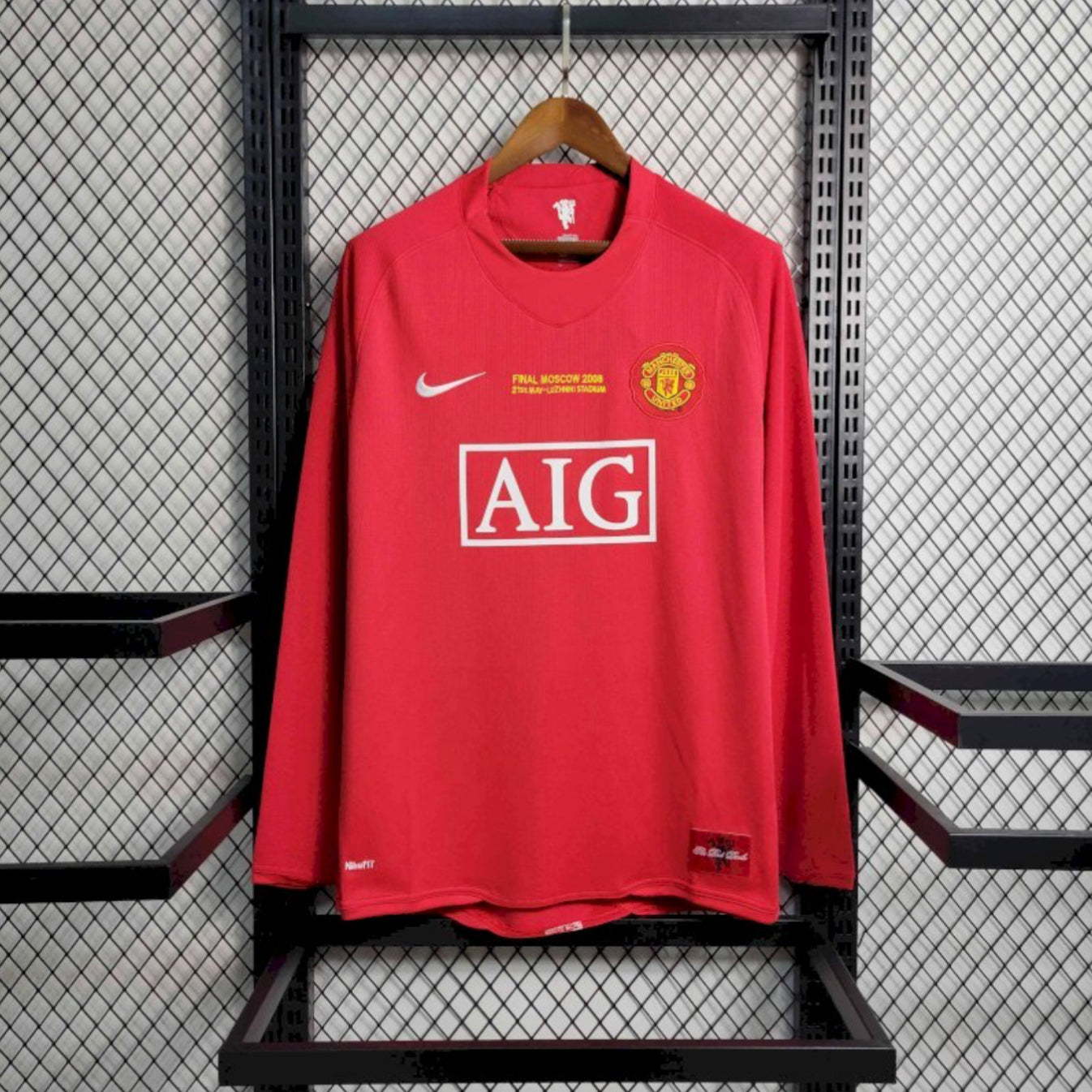 2007/2008 Manchester United Home Long Sleeve Jersey - AscendoJerseys