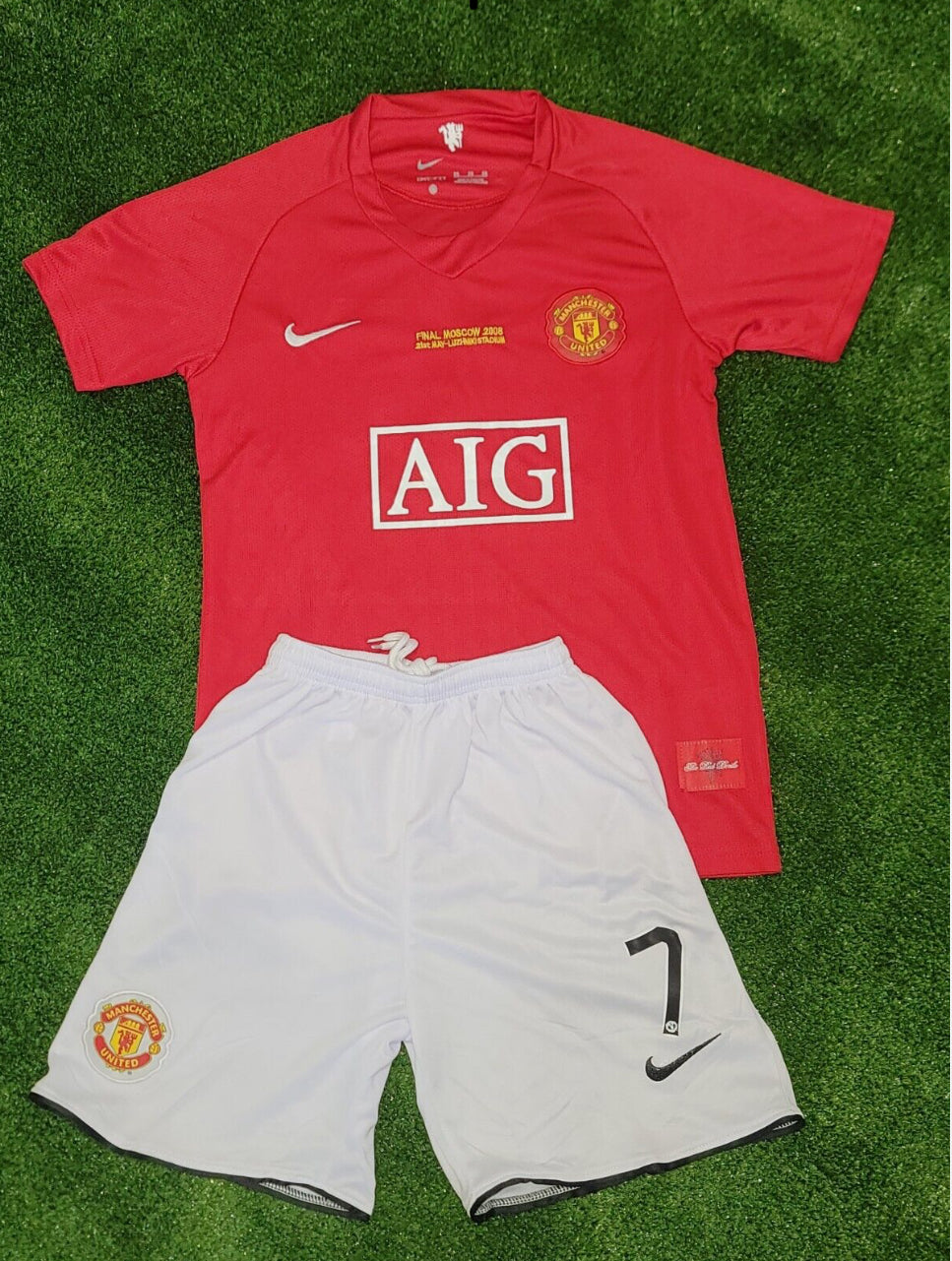 2008/09 Retro Manchester United Home Kids Kit - AscendoJerseys