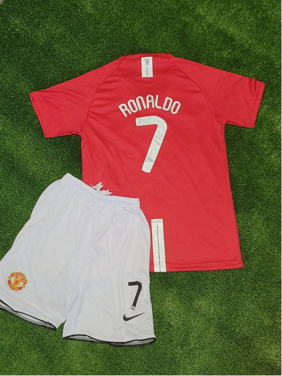 2008/09 Retro Manchester United Home Kids Kit - AscendoJerseys