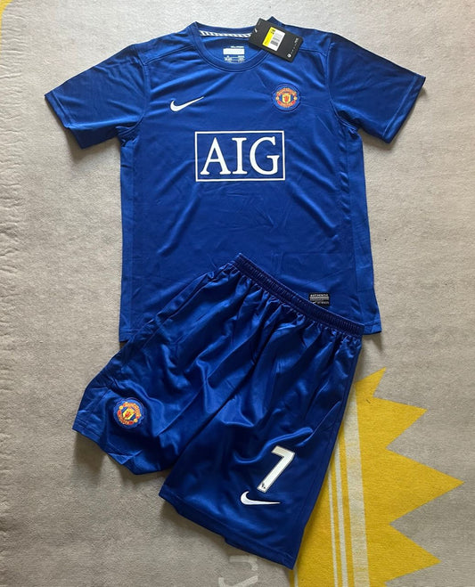 2008/09 Retro Manchester United Away Kids Kit - AscendoJerseys