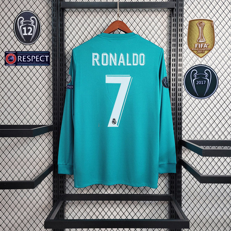 2017/18 Retro Real Madrid Long Sleeve Third Jersey - AscendoJerseys