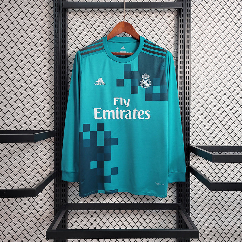 2017/18 Retro Real Madrid Long Sleeve Third Jersey - AscendoJerseys