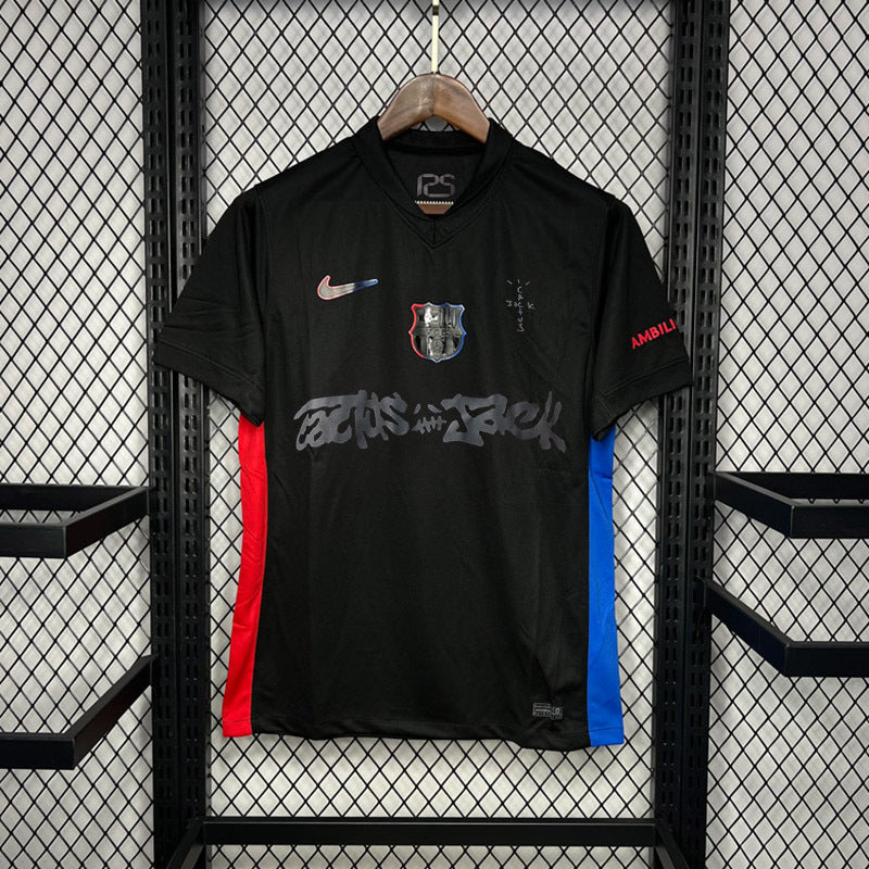 Barcelona X Travis Scott Jersey Black - AscendoJerseys