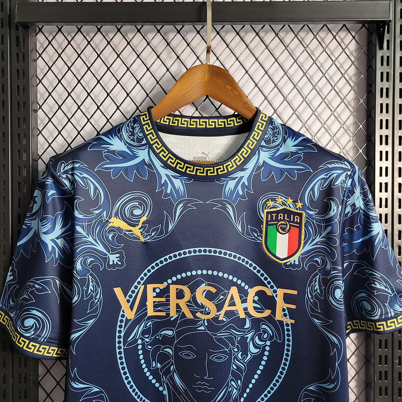 Italy X Versace Blue Jersey - AscendoJerseys