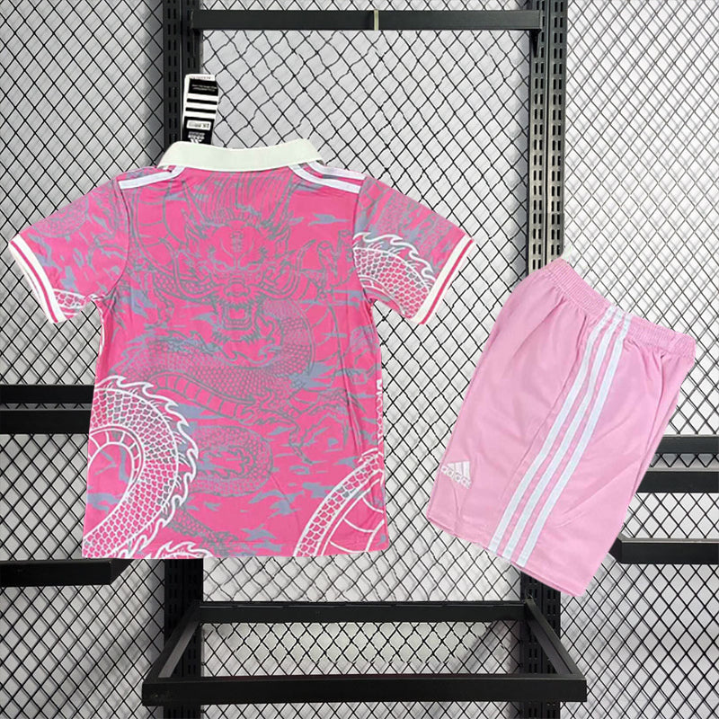 Real Madrid X Pink Dragon Kids Kit - AscendoJerseys