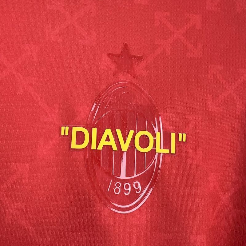 Ac Milan X Off White Red Jersey - AscendoJerseys