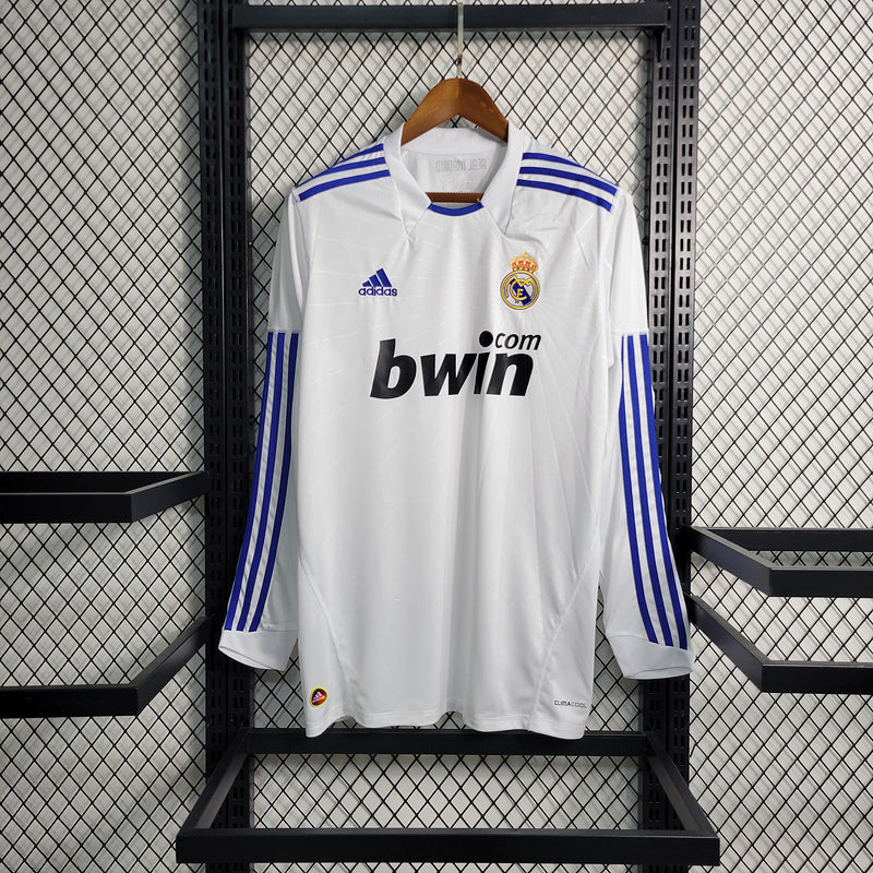 2010/11 Retro Real Madrid Long Sleeve Home Jersey - AscendoJerseys
