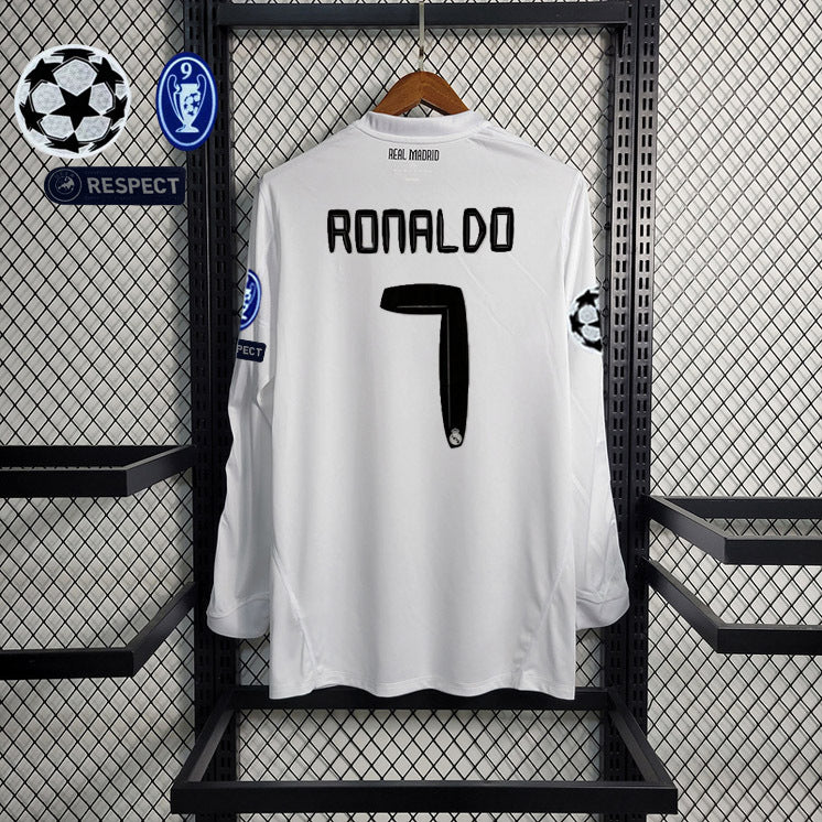 2010/11 Retro Real Madrid Long Sleeve Home Jersey - AscendoJerseys