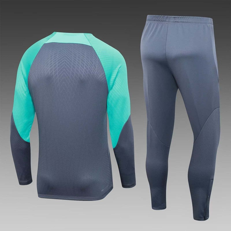 Barcelona X Grey Green Neon Tracksuit - AscendoJerseys