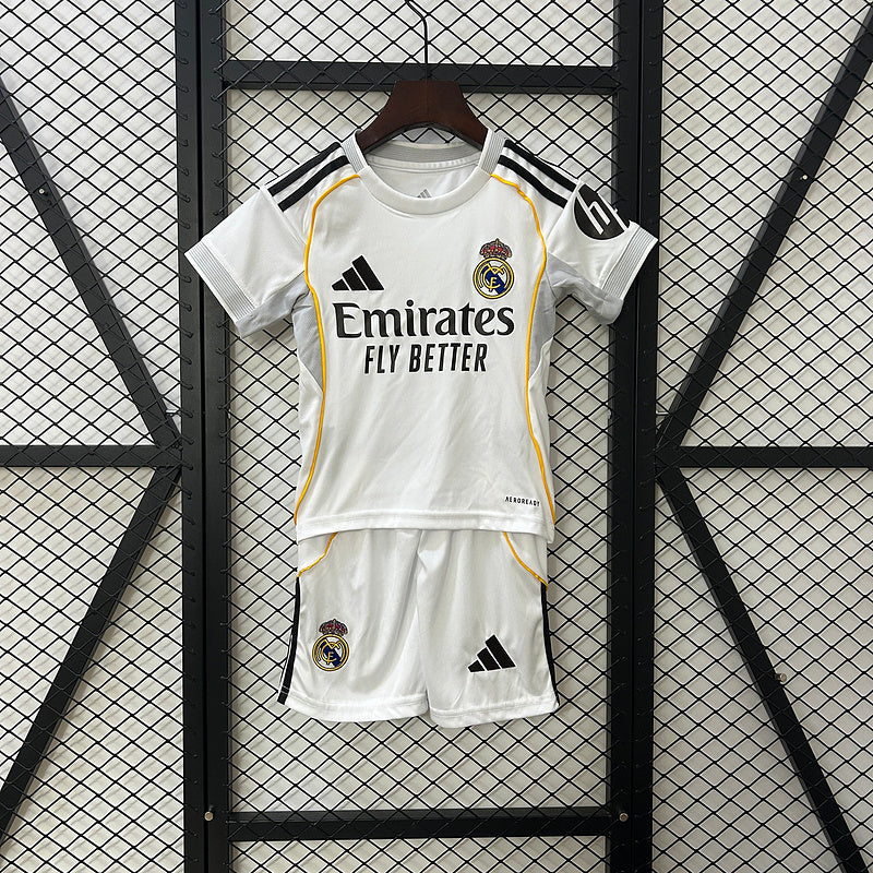 2025/26 Real Madrid Home Kids Kit - AscendoJerseys