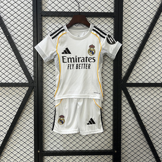 2025/26 Real Madrid Home Kids Kit - AscendoJerseys