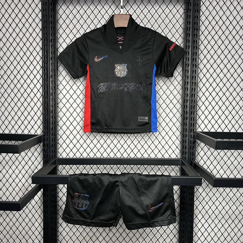 Travis Scott X Black Barcelona Kids Kit - AscendoJerseys
