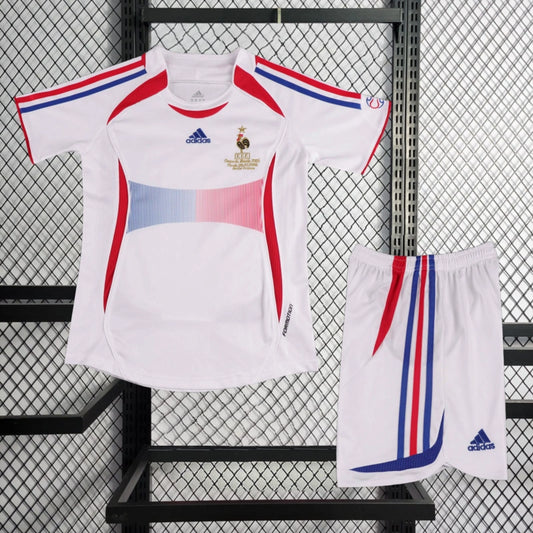 2006 Retro France Home Zidane Kids Kit